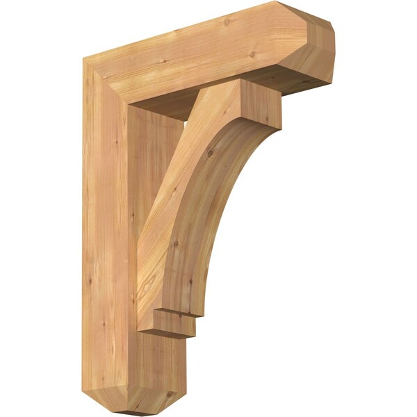 Ekena Millwork Imperial Craftsman Smooth Bracket w/ Offset Brace, Western Red Cedar, 7 1/2"W x 24"D x 32"H BKT0806X24X32IMP04SWR - main